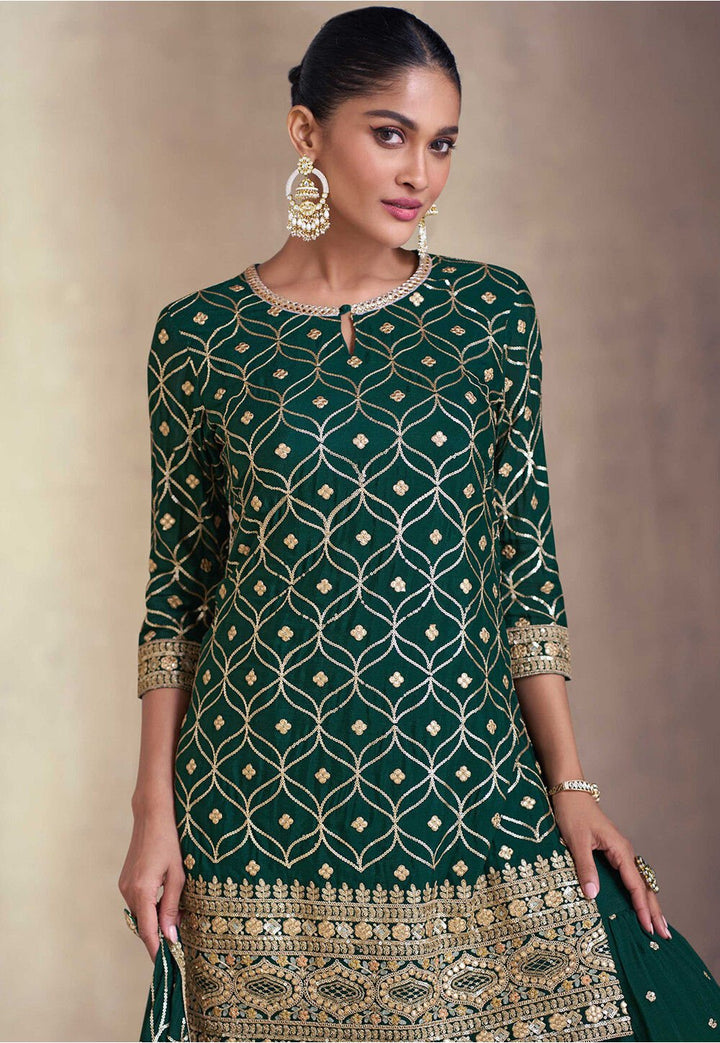 Sayuri Siyona Green Georgette Salwar Kameez - Sayuri -