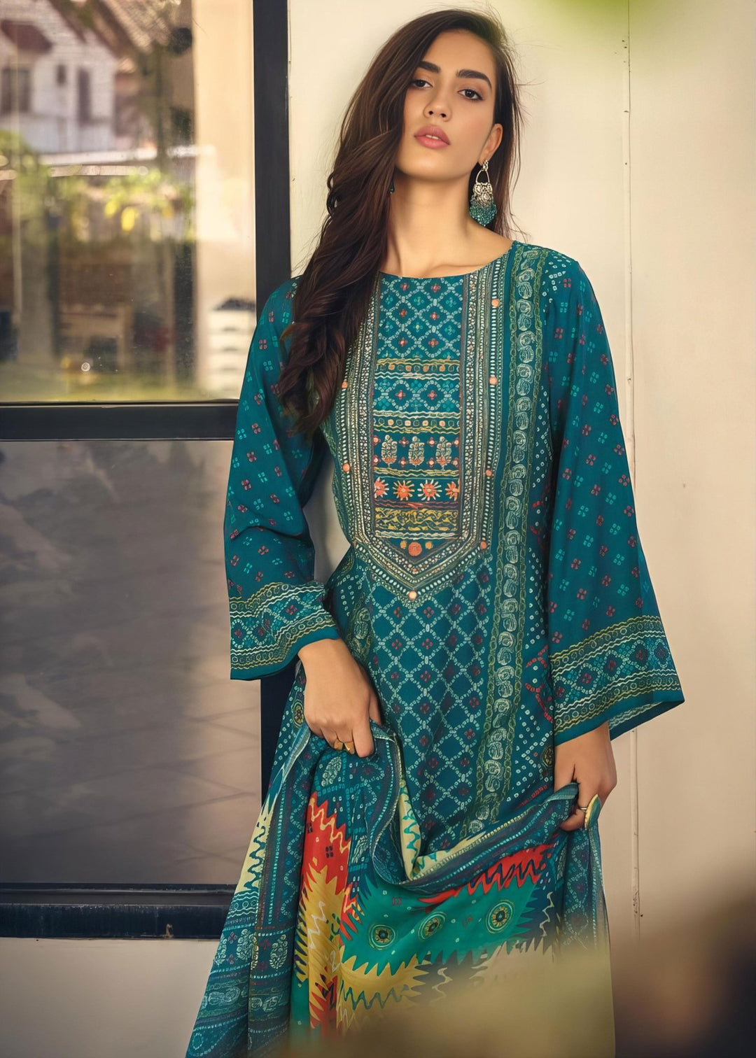 Teel Pure Muslin Silk Salwar Suit - Sadhana -
