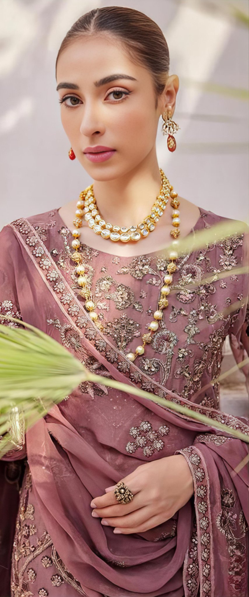 Pink Emaan Adeel Georgette Wholesale Pakistani Suit - Emaan -