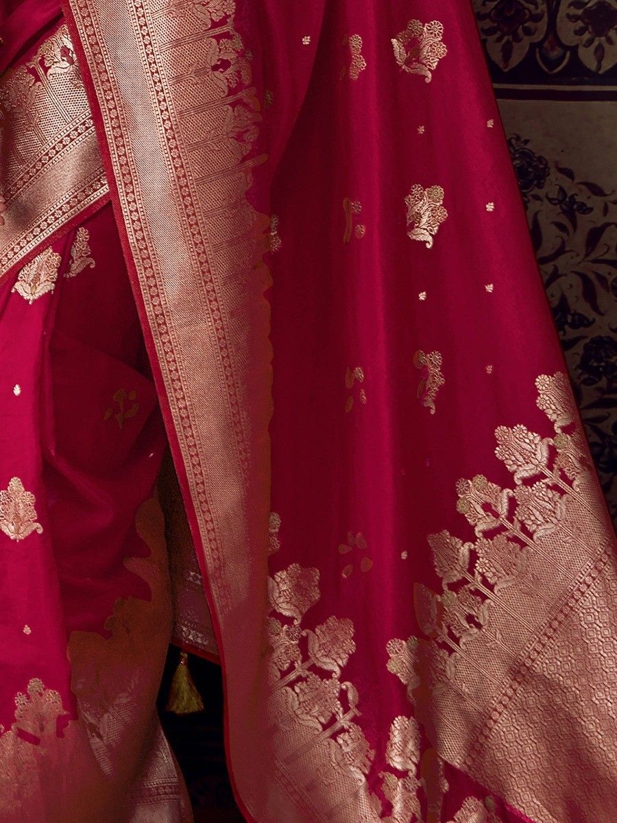 Red Dola Silk Designer Saree - Sunethri - Saree